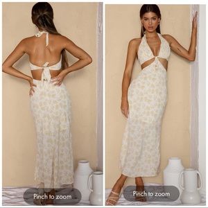 Champagne floral dress